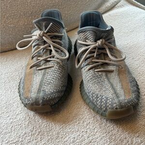 Men’s tan/blue YEEZYS